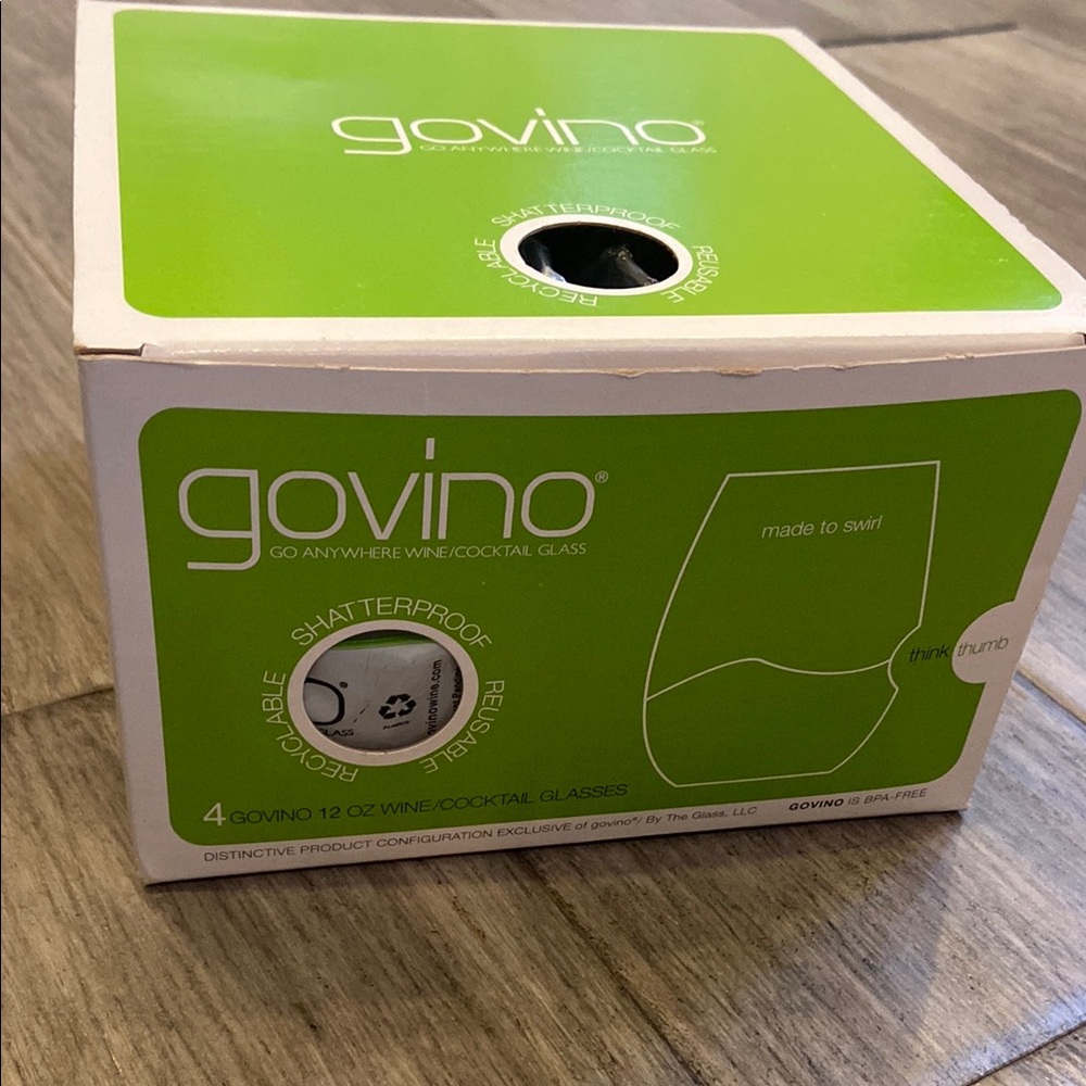 NIB govino shatterproof reusable go anywhere 12 oz wine/cocktail glasses